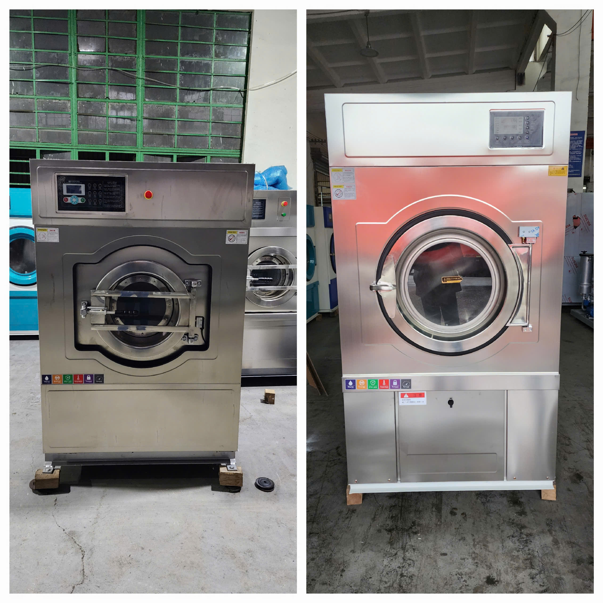 THÁI NGUYÊN: Lắp đặt, bàn giao hệ cặp máy giặt công nghiệp 30kg 