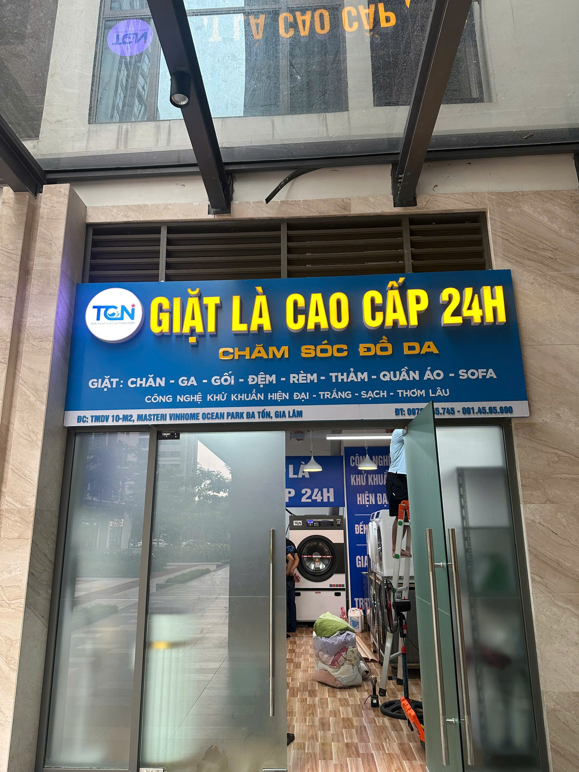 GIA LÂM: LẮP ĐẶT BÀN GIAO MÁY GIẶT CÔNG NGHIỆP